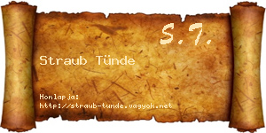Straub Tünde névjegykártya